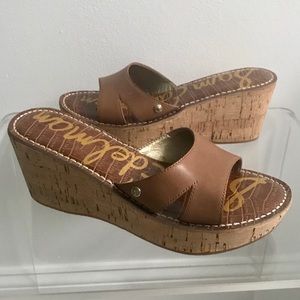 NEW Sam Edelman Reid Cork Wedge Sandals Size 7